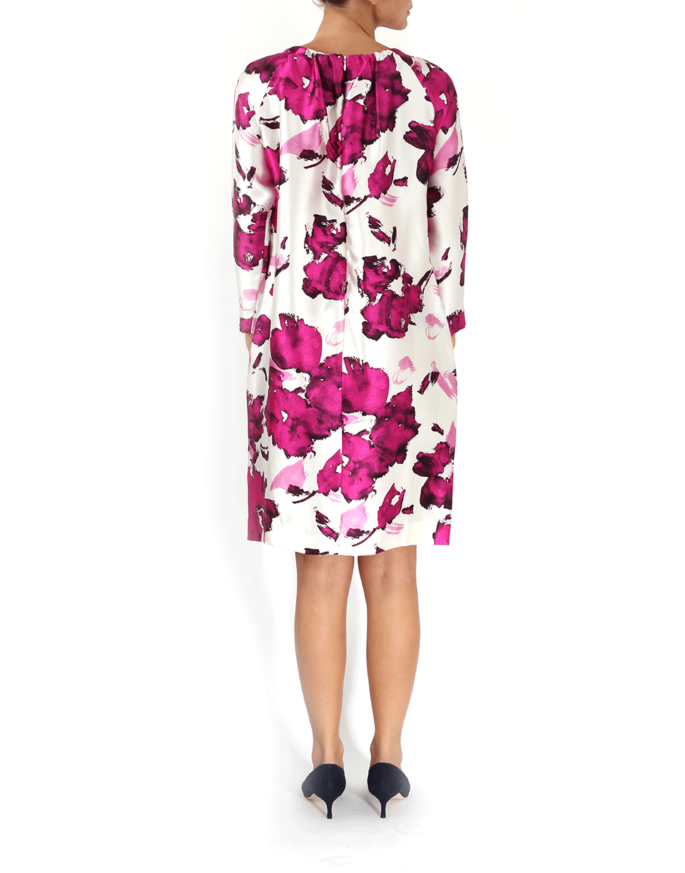 OSCAR DE LA RENTA-Watercolor Silk Mikado Dress-