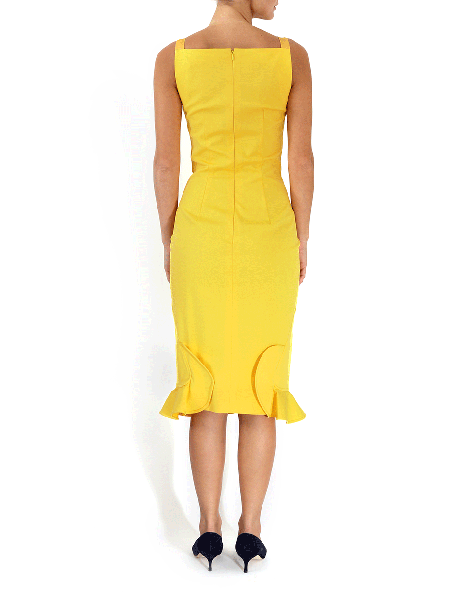 OSCAR DE LA RENTA-Ruffle Hem Dress-