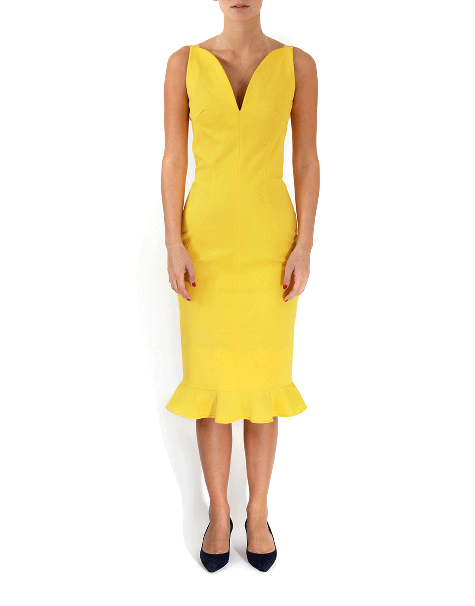 OSCAR DE LA RENTA-Ruffle Hem Dress-