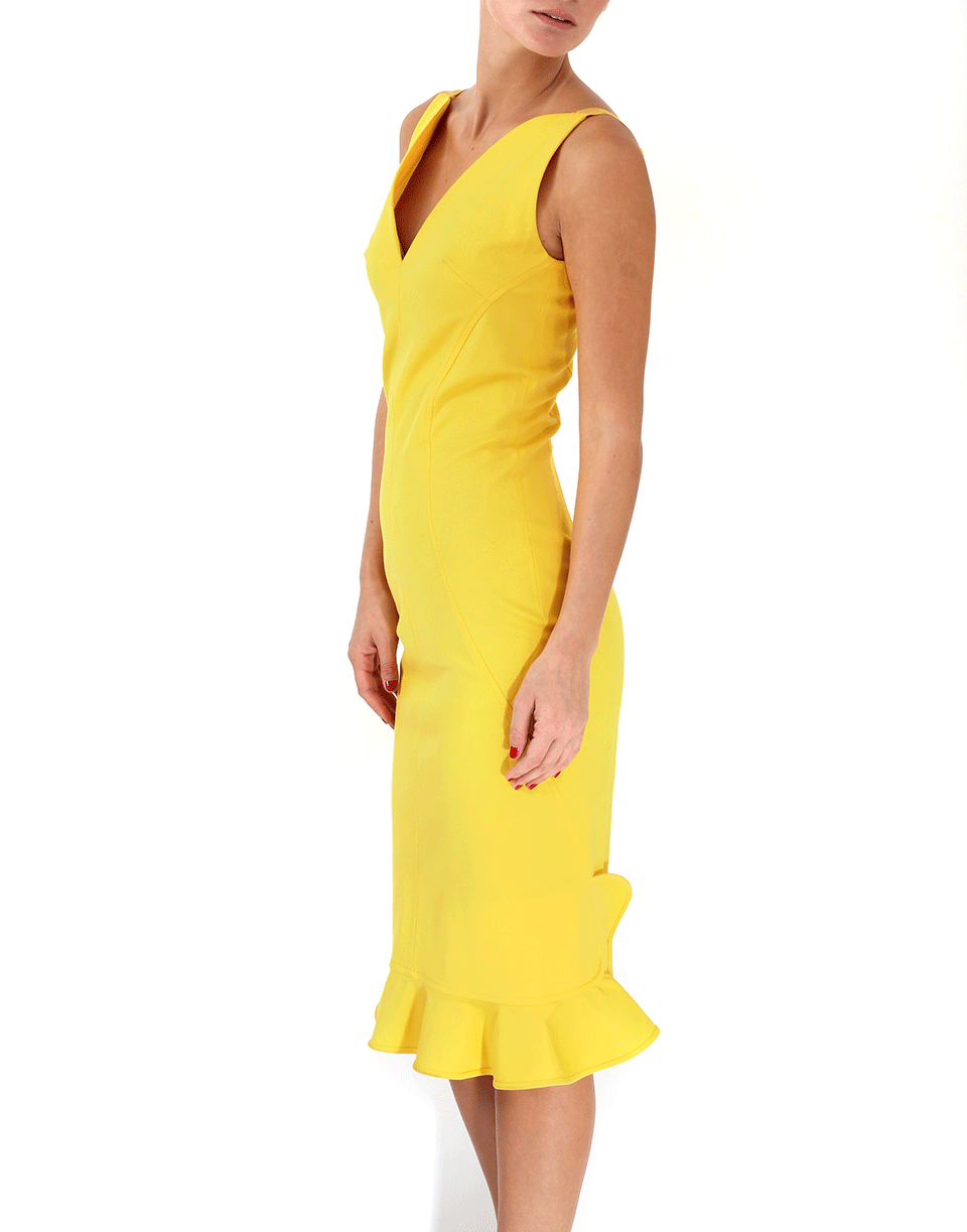 OSCAR DE LA RENTA-Ruffle Hem Dress-