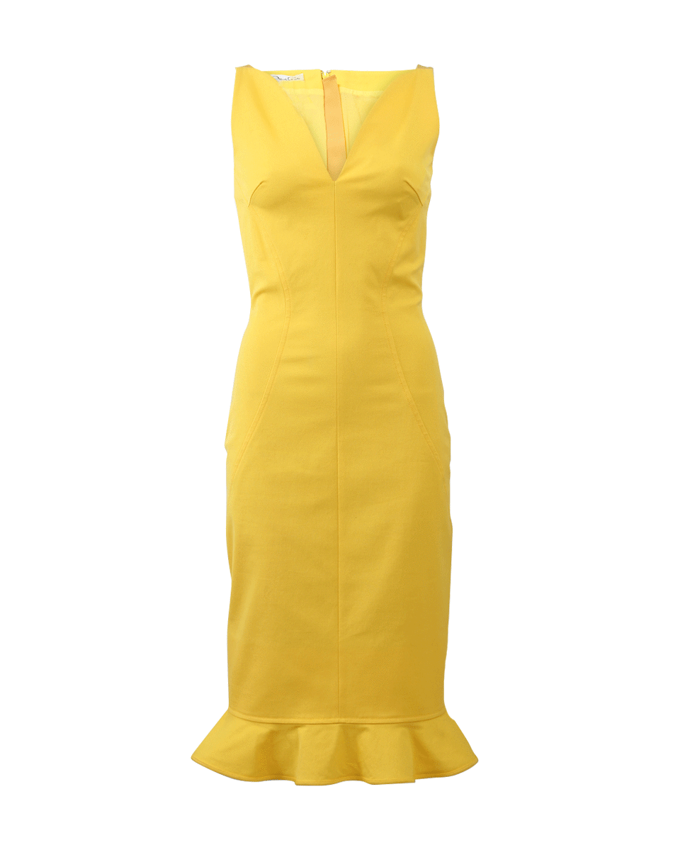OSCAR DE LA RENTA-Ruffle Hem Dress-