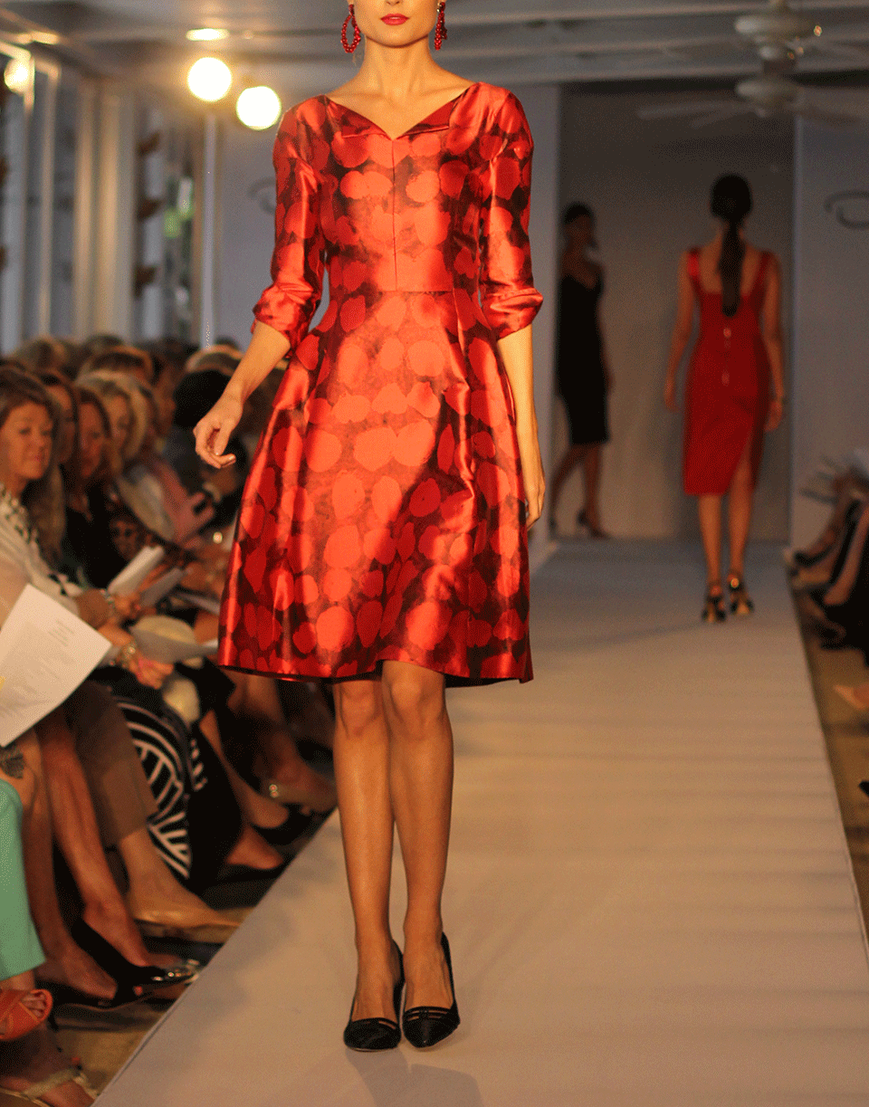 OSCAR DE LA RENTA-Ruby Printed Dress-