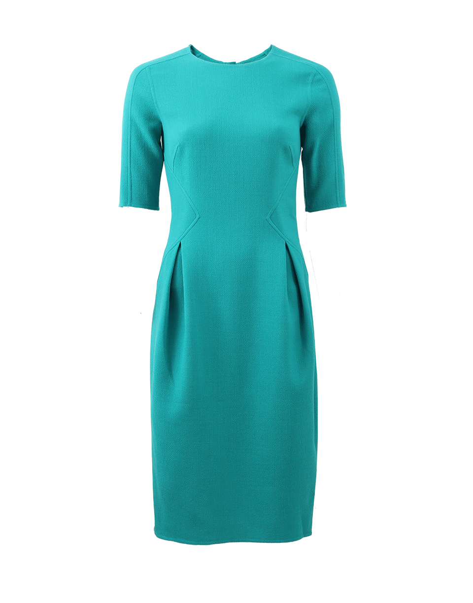 OSCAR DE LA RENTA-Geometric Pleated Dress-