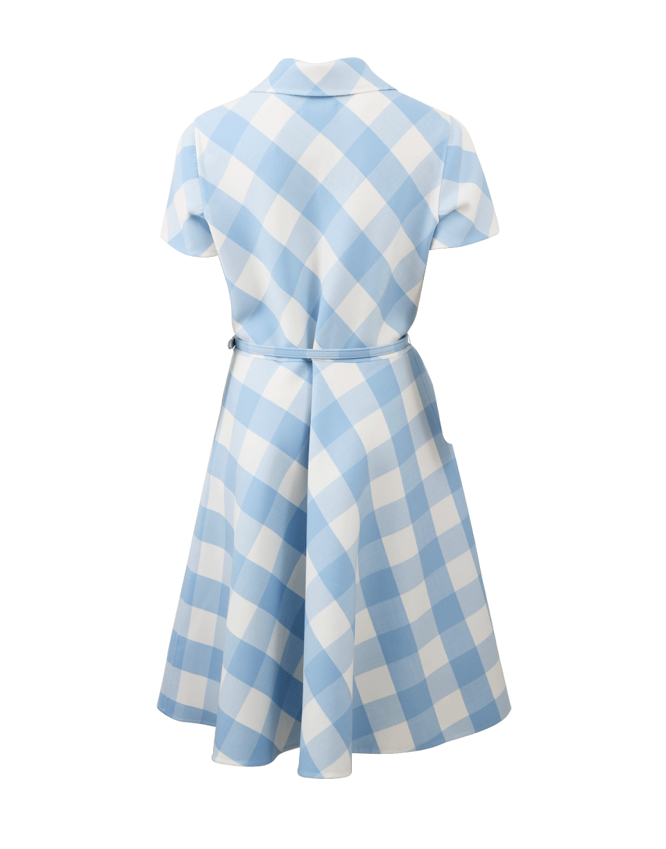 OSCAR DE LA RENTA-Buffalo Check Collared Dress-