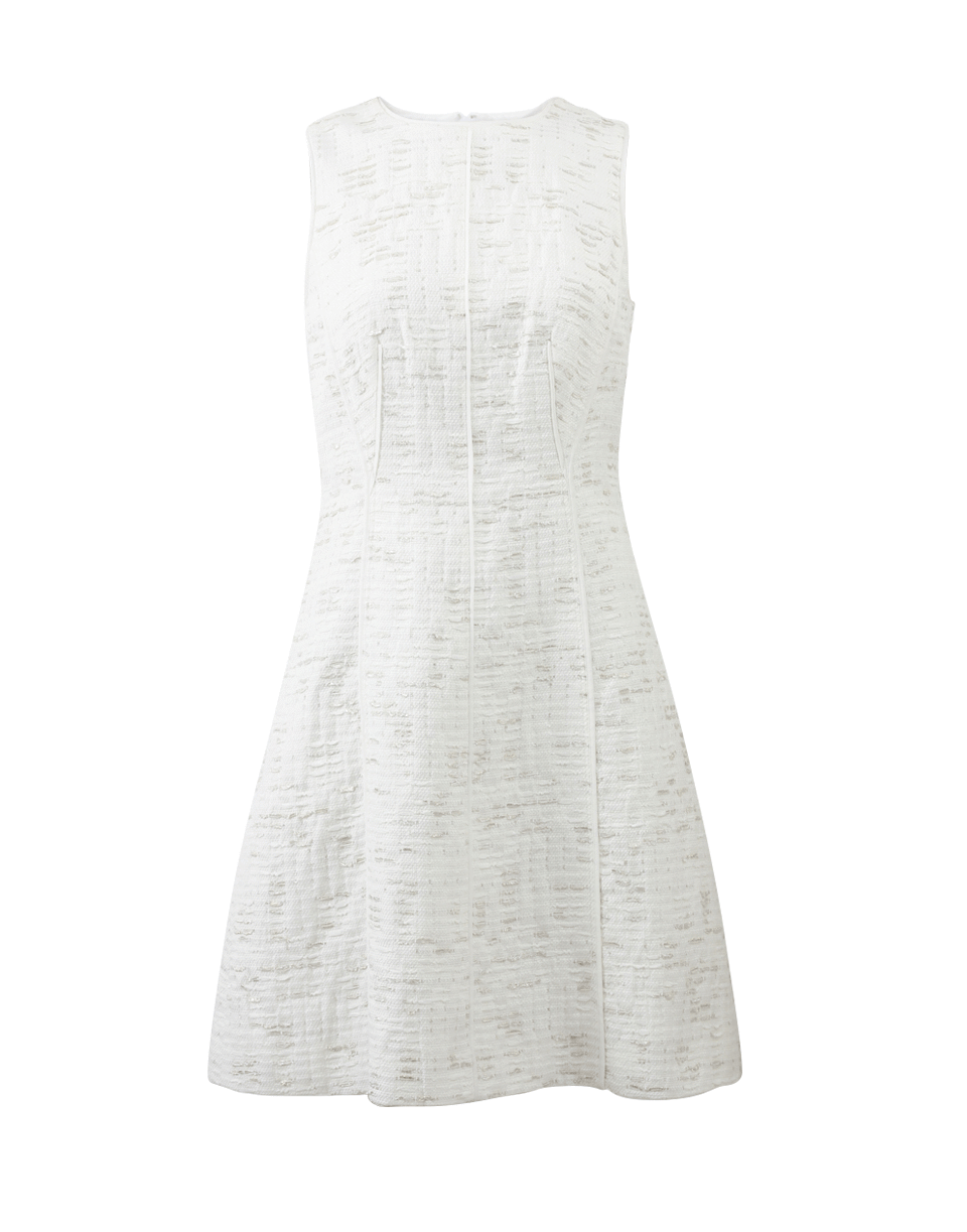 OSCAR DE LA RENTA-Metallic Thread Summer Tweed Dress-