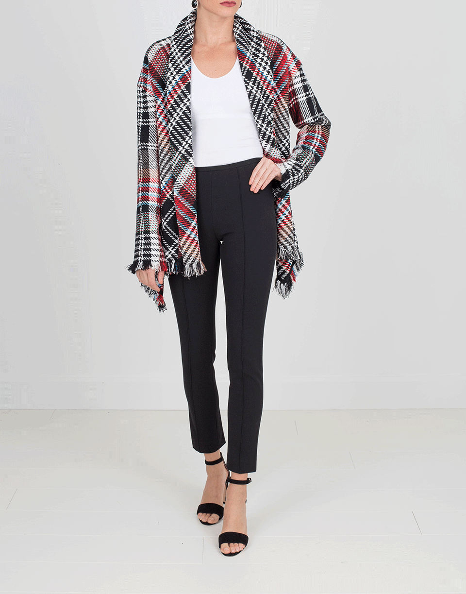 OSCAR DE LA RENTA-Tartan Tweed Jacket-