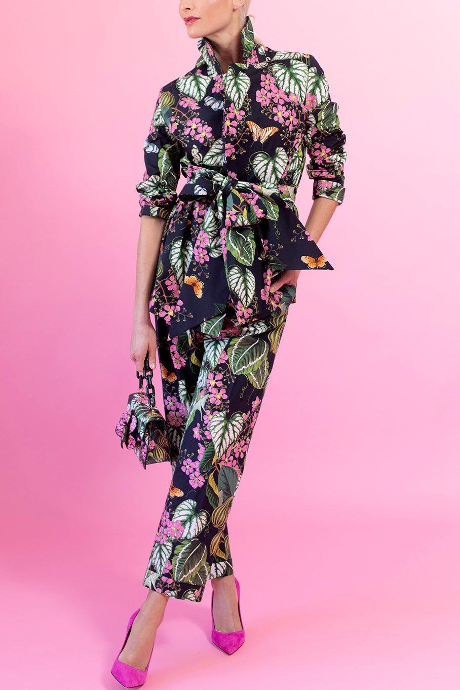 OSCAR DE LA RENTA-Long Sleeve Botanical Blazer-