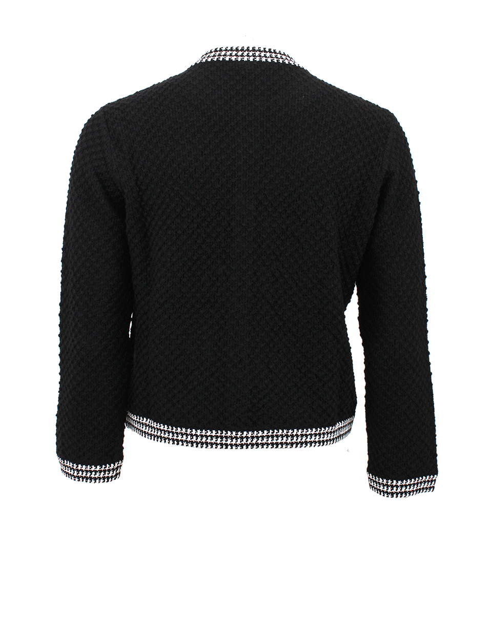 OSCAR DE LA RENTA-Quarter Sleeve Boyfriend Knit Jacket-