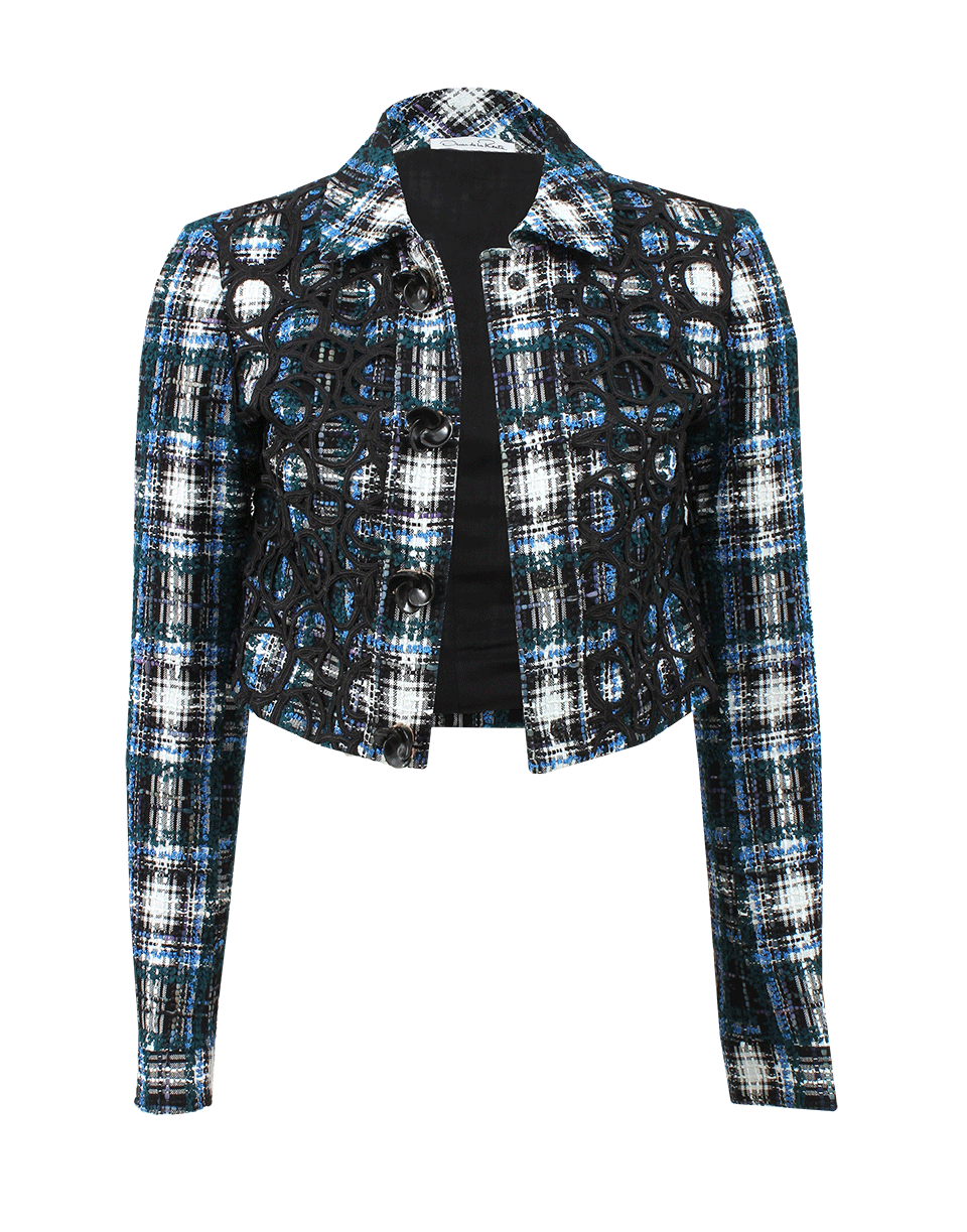 OSCAR DE LA RENTA-Cropped Tweed Jacket-