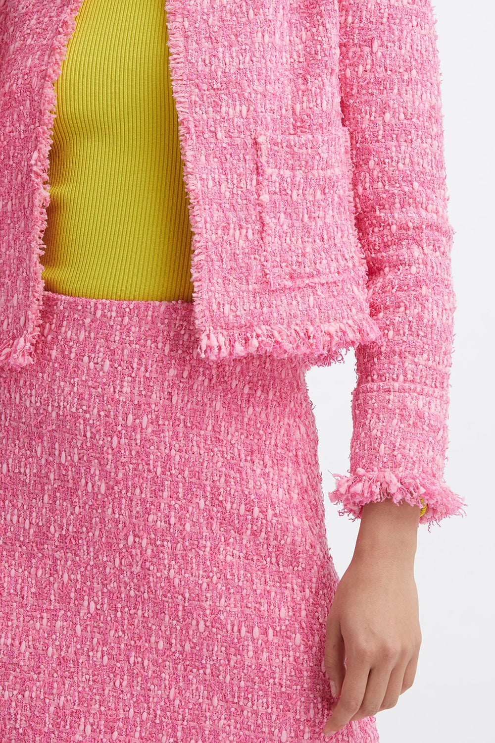 OSCAR DE LA RENTA-Ribbon Tweed Jacket-AZALEA