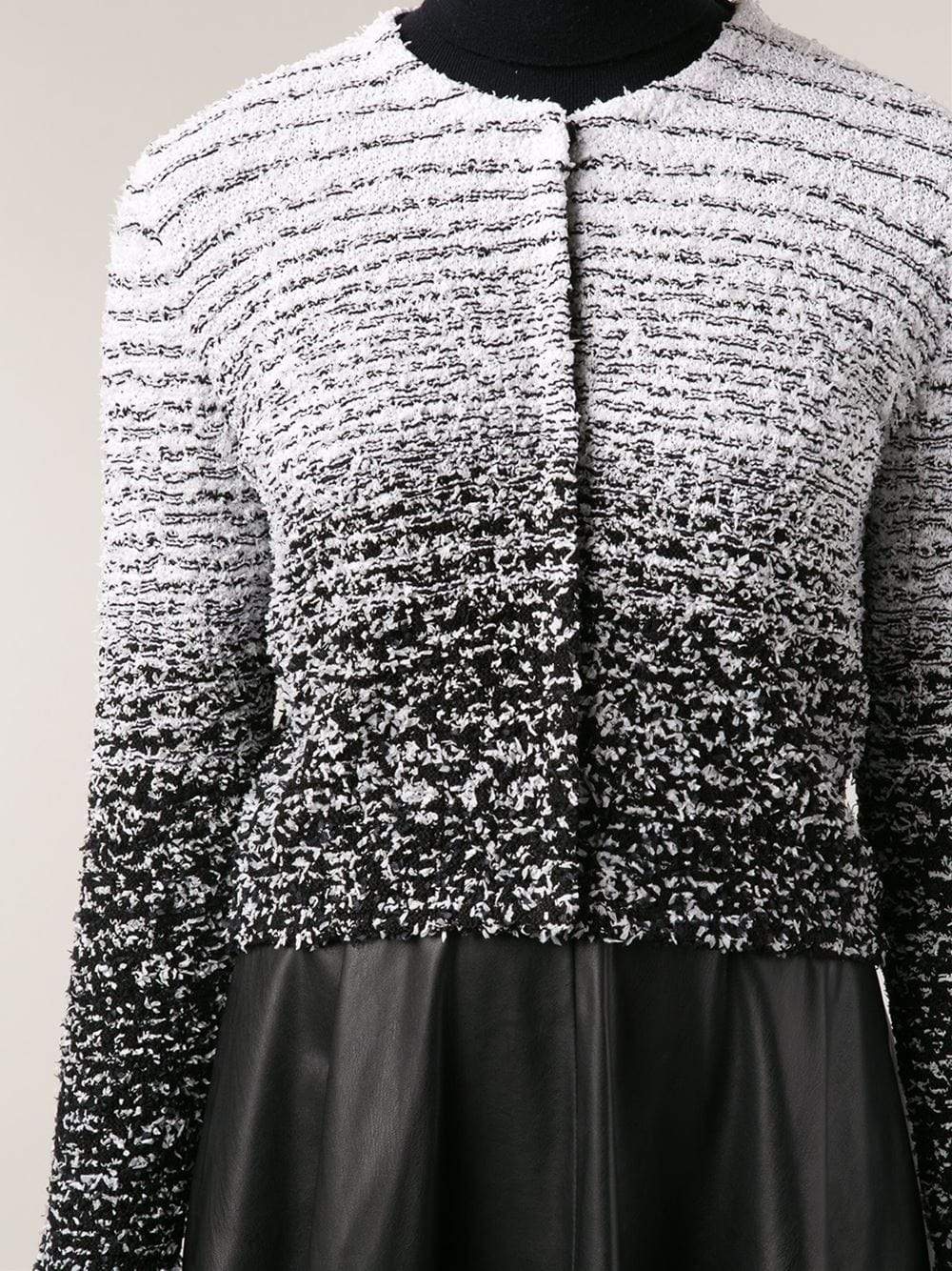 OSCAR DE LA RENTA-Jewel Neck Tweed Cardigan-