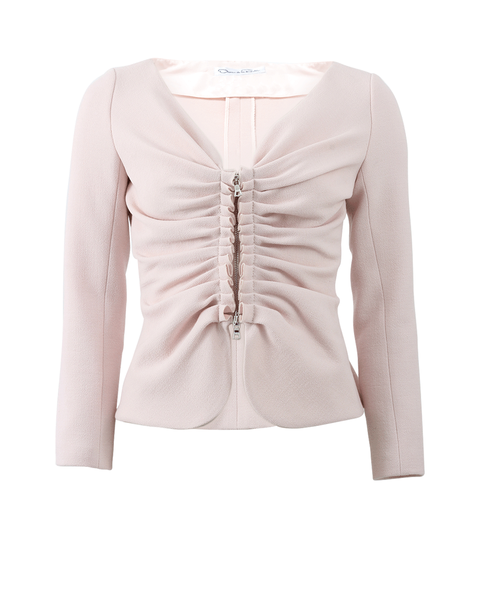 OSCAR DE LA RENTA-Ruched Front Jacket-