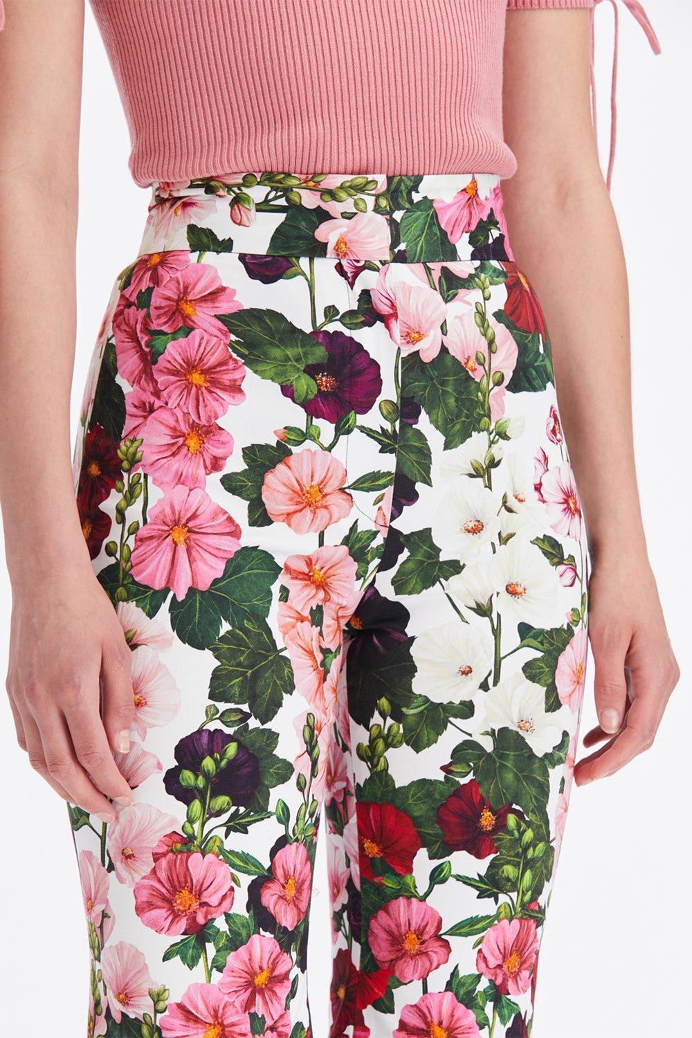 OSCAR DE LA RENTA-Zip Front Pant - Hollyhock-