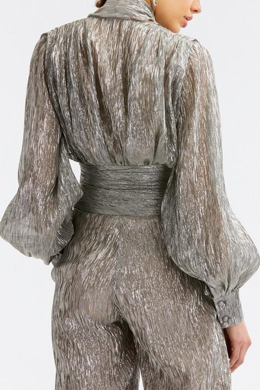OSCAR DE LA RENTA-Mousseline Jumpsuit-DRK GREY