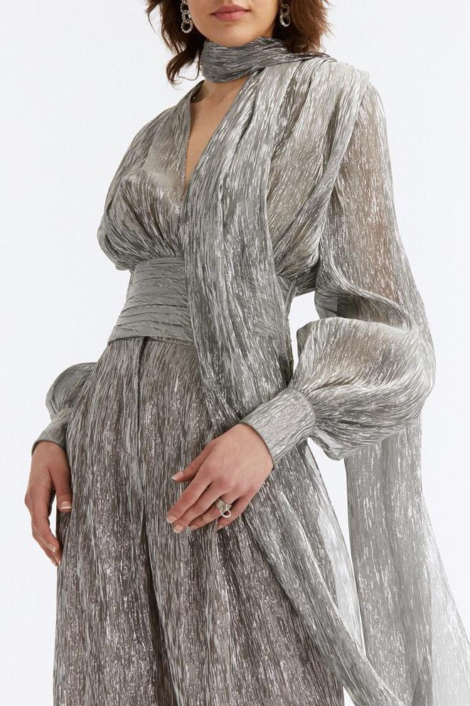 OSCAR DE LA RENTA-Mousseline Jumpsuit-DRK GREY