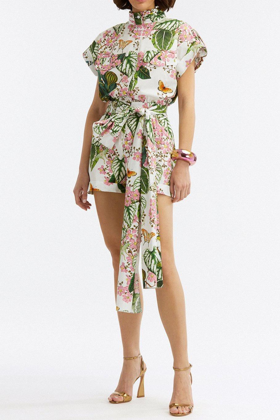 OSCAR DE LA RENTA-SS Botanical Romper-