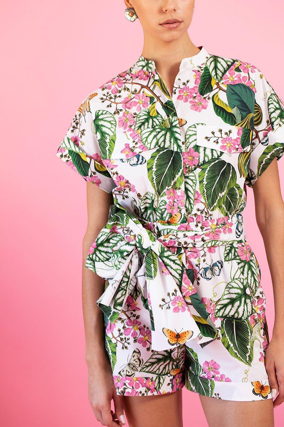 OSCAR DE LA RENTA-SS Botanical Romper-