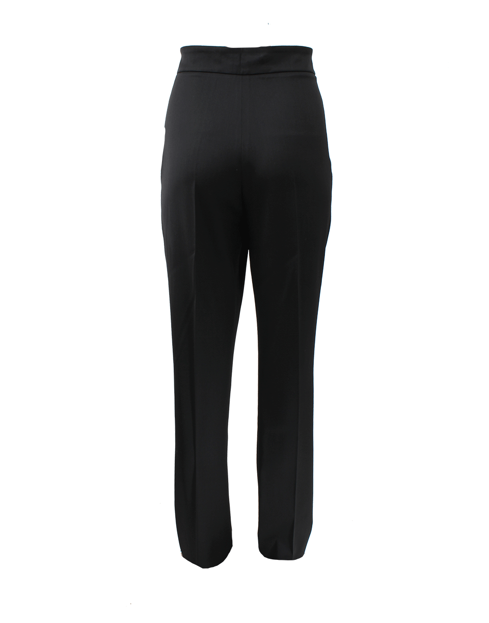 OSCAR DE LA RENTA-High Waisted Side Zip Pant-