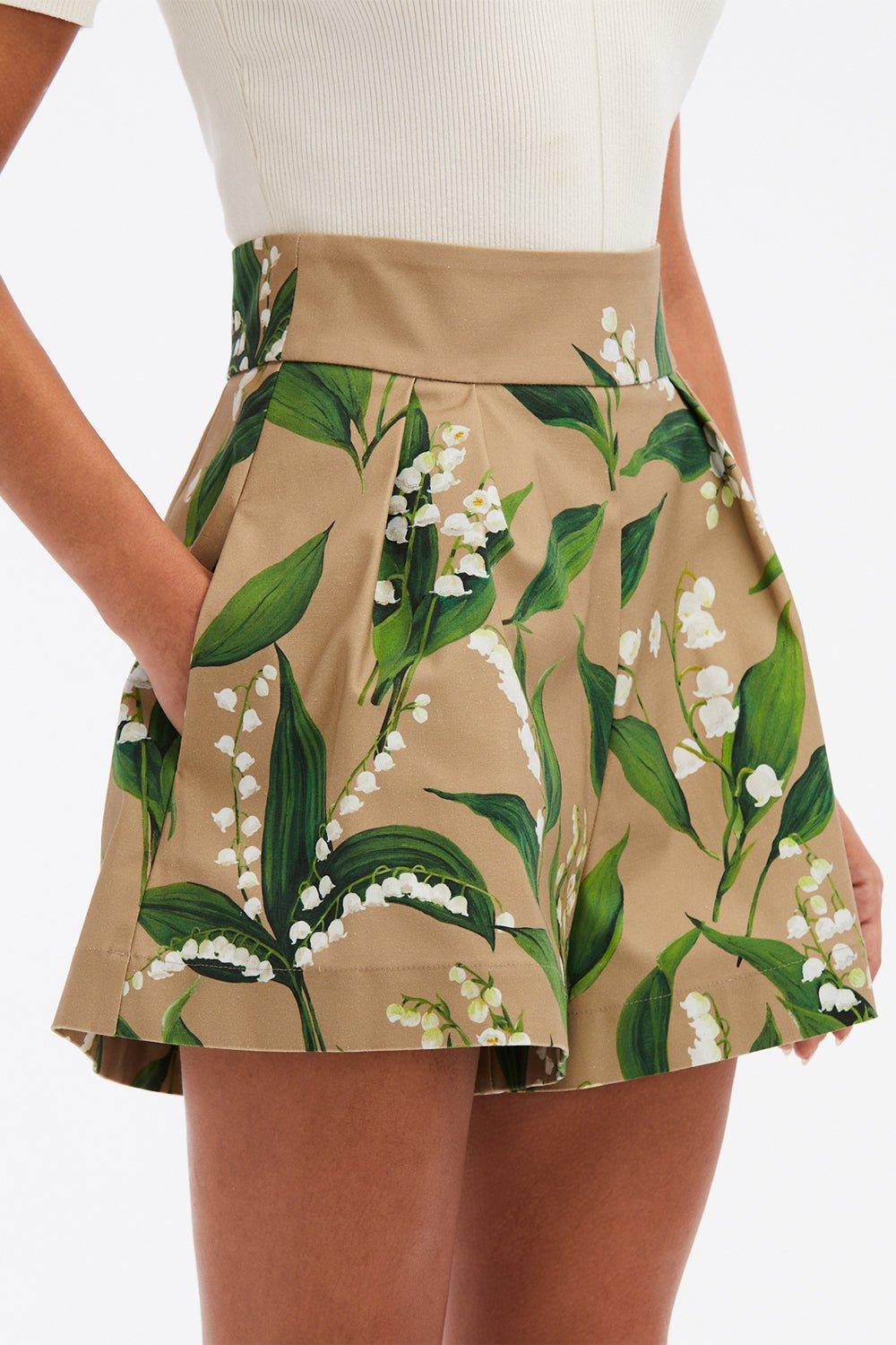 OSCAR DE LA RENTA-Lilly Of The Valley Shorts-