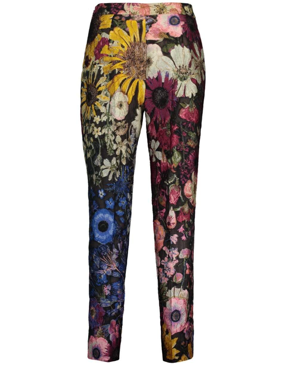 OSCAR DE LA RENTA-Fil Coupe Straight Leg Pant-BLACK