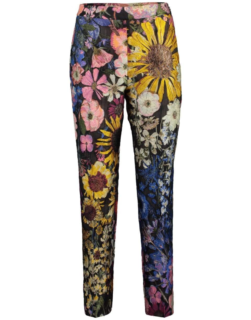 OSCAR DE LA RENTA-Fil Coupe Straight Leg Pant-BLACK