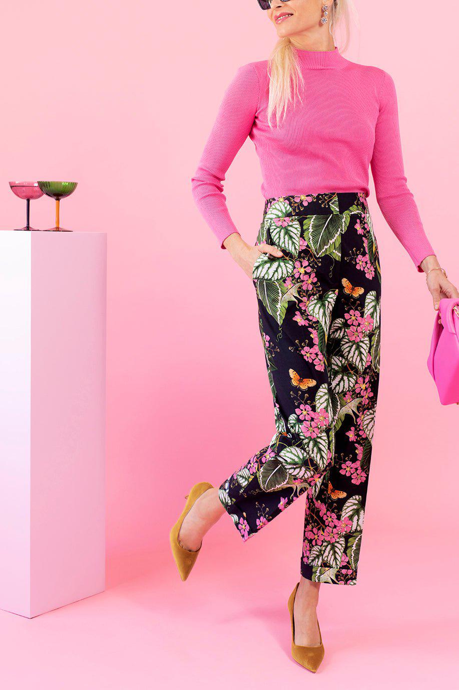 OSCAR DE LA RENTA-Botanical Skinny Ankle Pant-