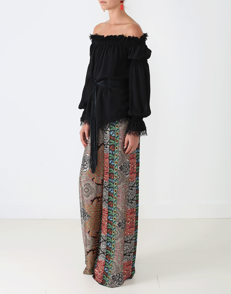 OSCAR DE LA RENTA-Paisley Patch Pant-
