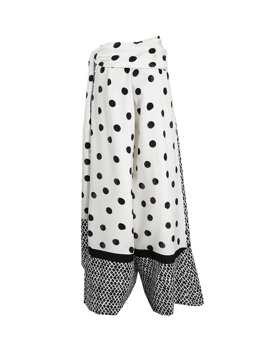 OSCAR DE LA RENTA-Tie Waist Dot Palazzo Pant-