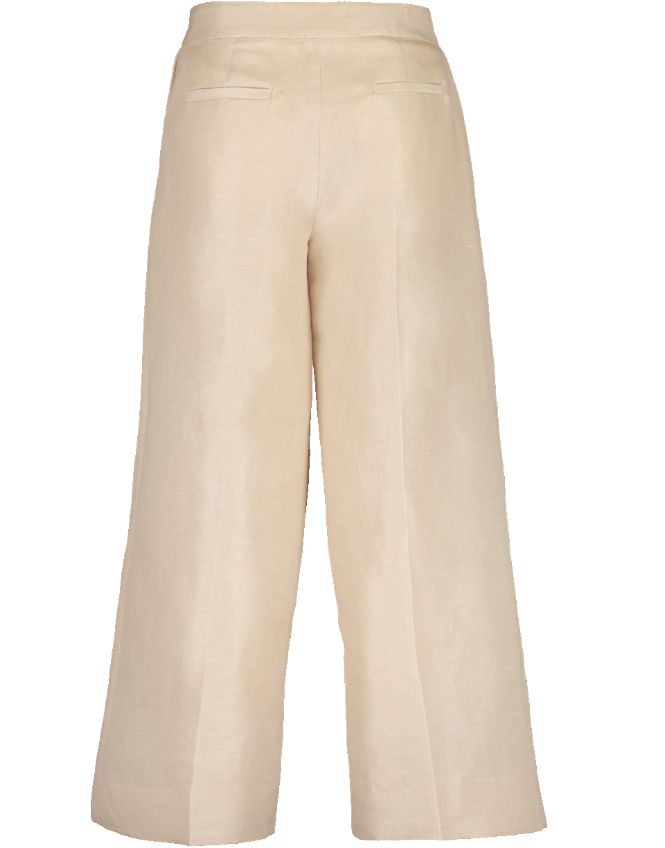 OSCAR DE LA RENTA-Wide Leg Linen Pant-