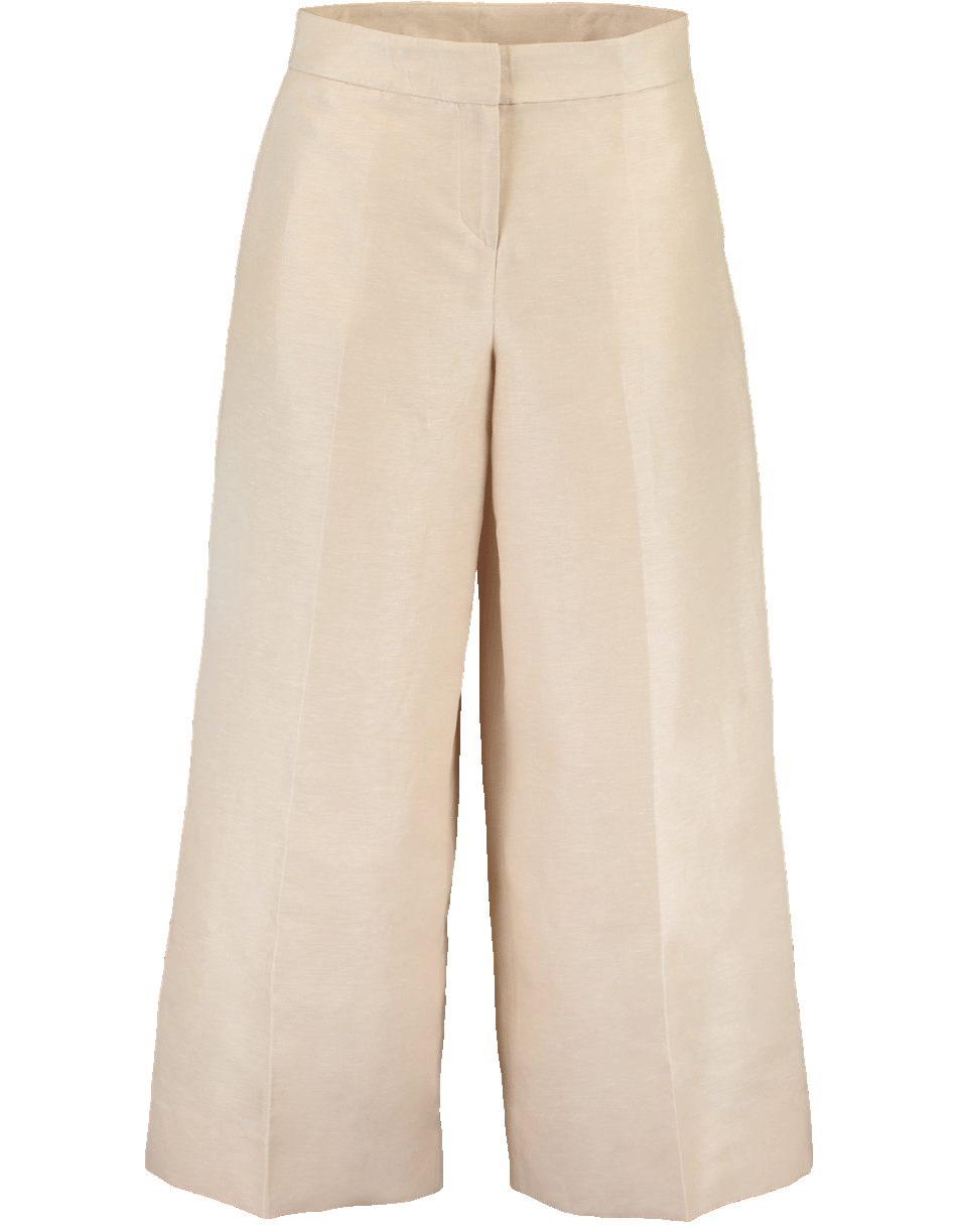 OSCAR DE LA RENTA-Wide Leg Linen Pant-