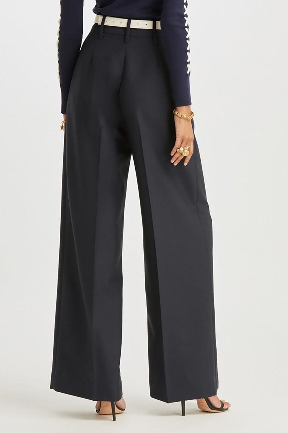 OSCAR DE LA RENTA-Wide Leg Pant-NAVY