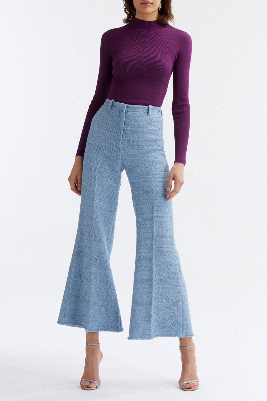 OSCAR DE LA RENTA-Tweed Flare Pant-TANZANTE