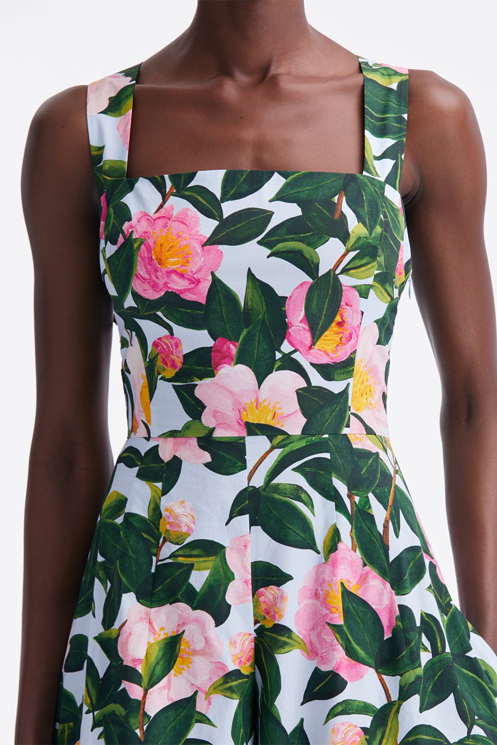 OSCAR DE LA RENTA-Wide Leg Camellia Jumpsuit-