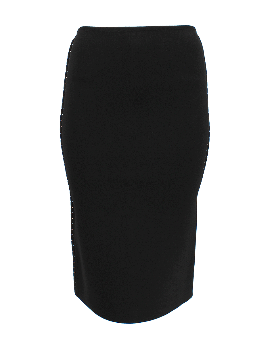 OSCAR DE LA RENTA-High Waist Slim Pencil Skirt-
