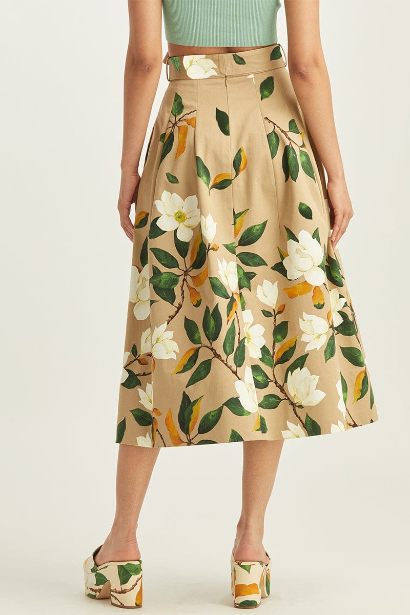 OSCAR DE LA RENTA-Magnolia Belted Skirt-