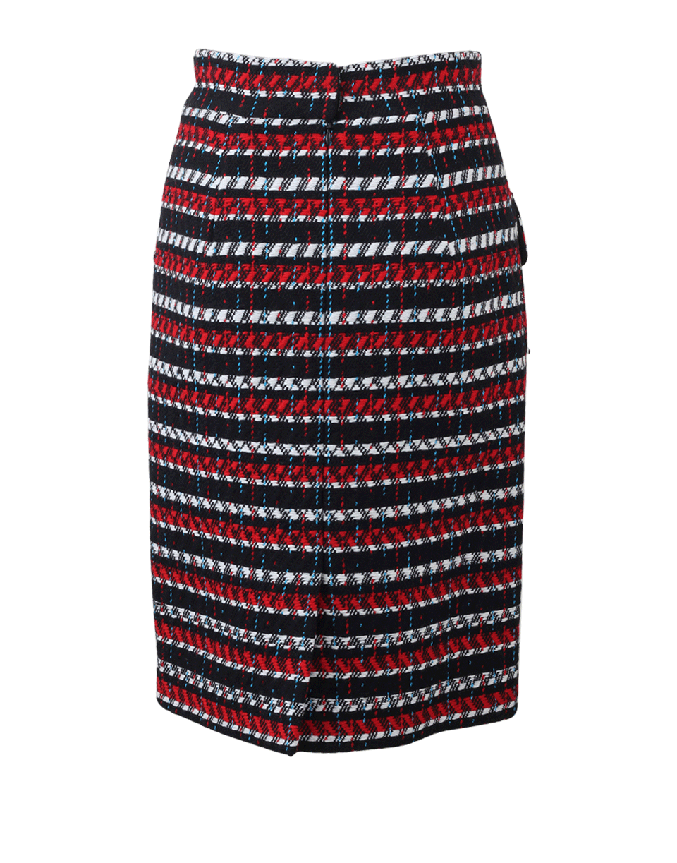 OSCAR DE LA RENTA-Cotton Tweed Pencil Skirt-