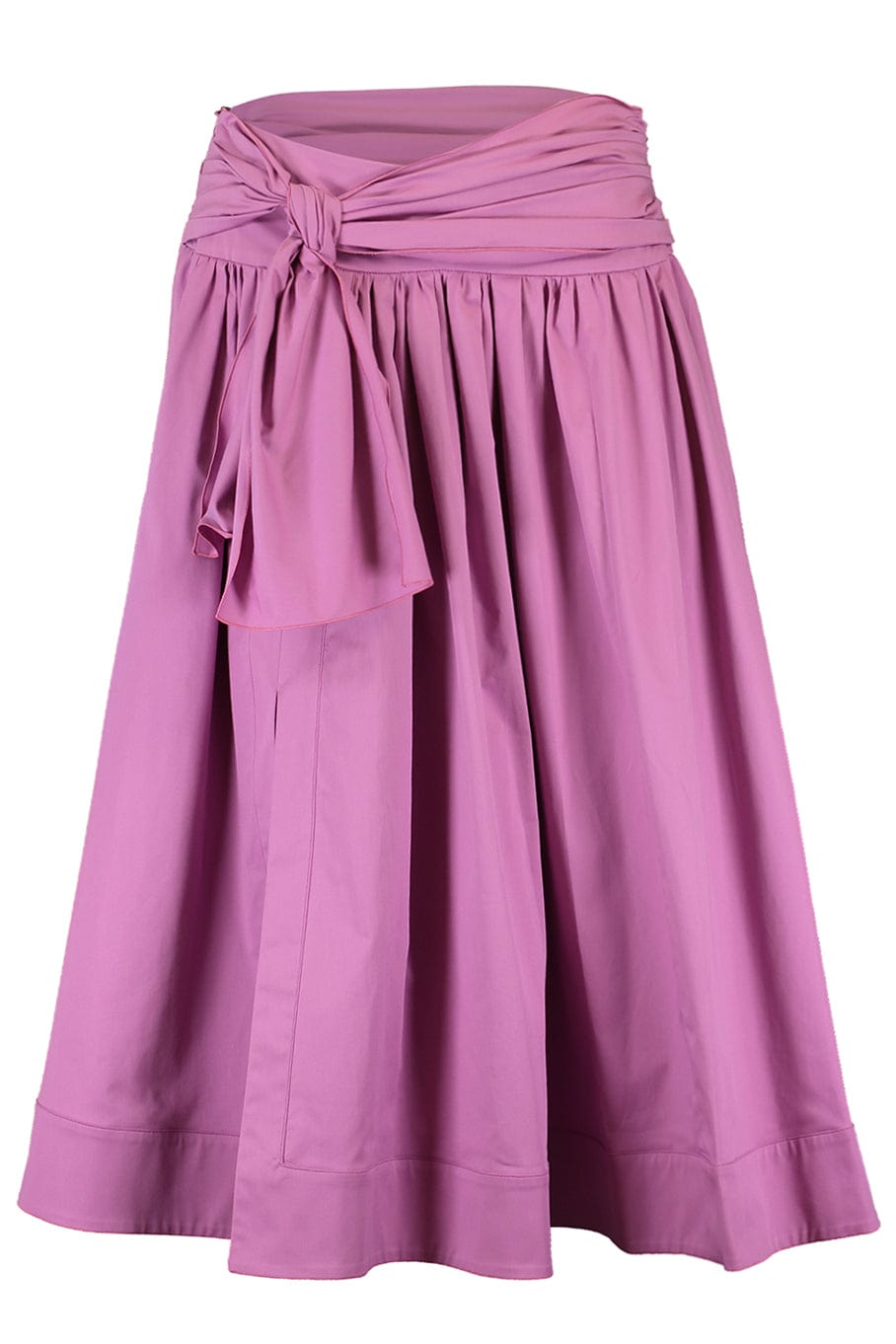 OSCAR DE LA RENTA-Full A Line Bow Detail Skirt-LILAC