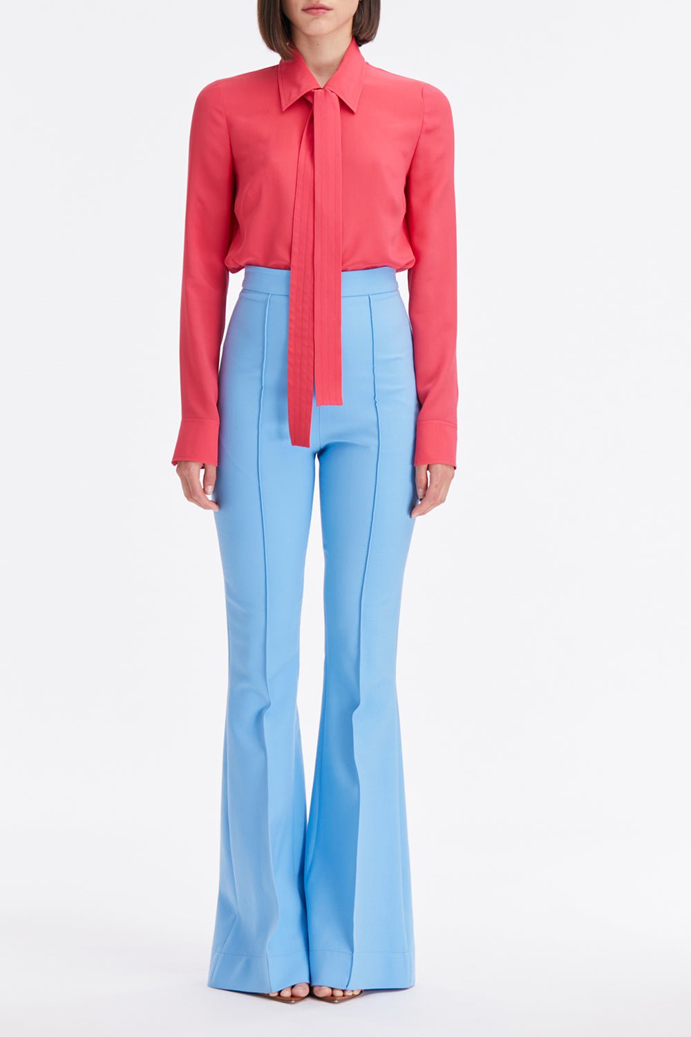 OSCAR DE LA RENTA-Tie Neck Blouse-