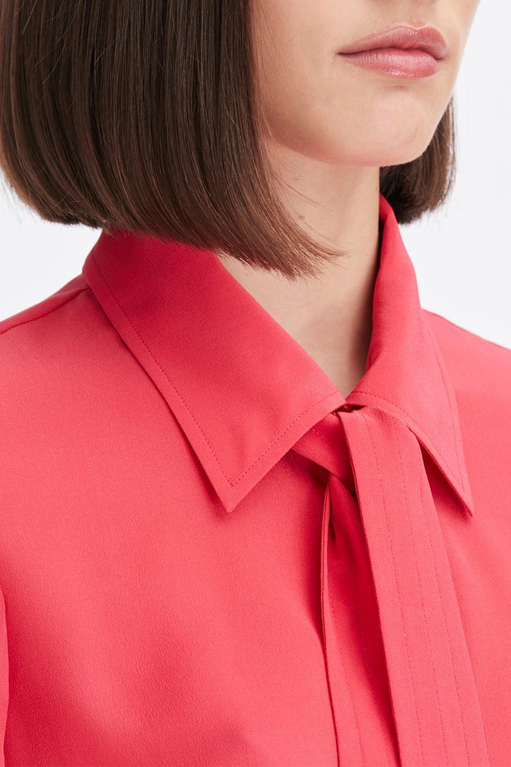 OSCAR DE LA RENTA-Tie Neck Blouse-