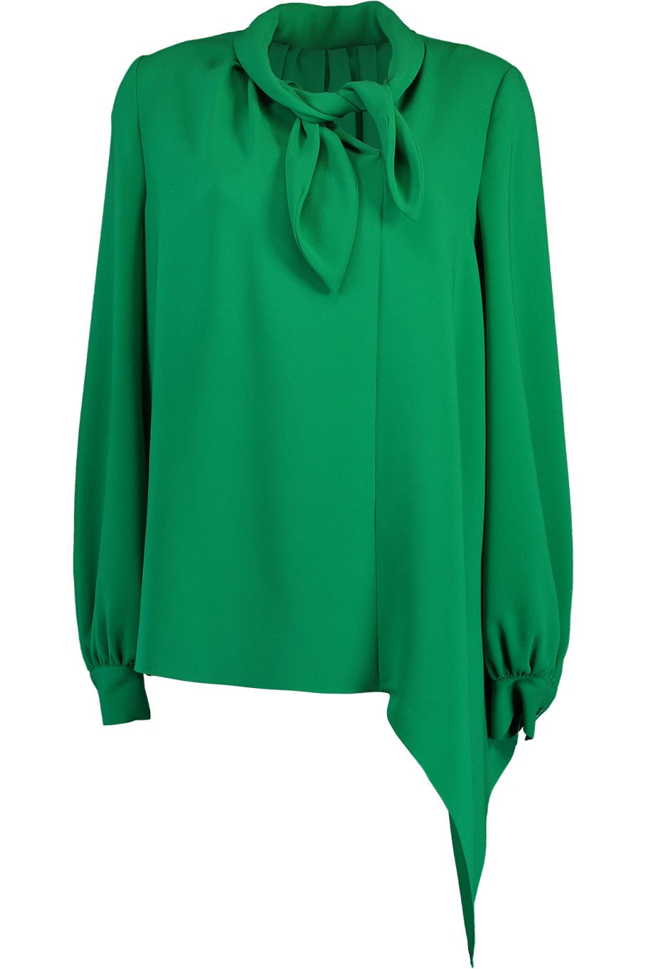 OSCAR DE LA RENTA-Scarf Tie Neck Blouse-