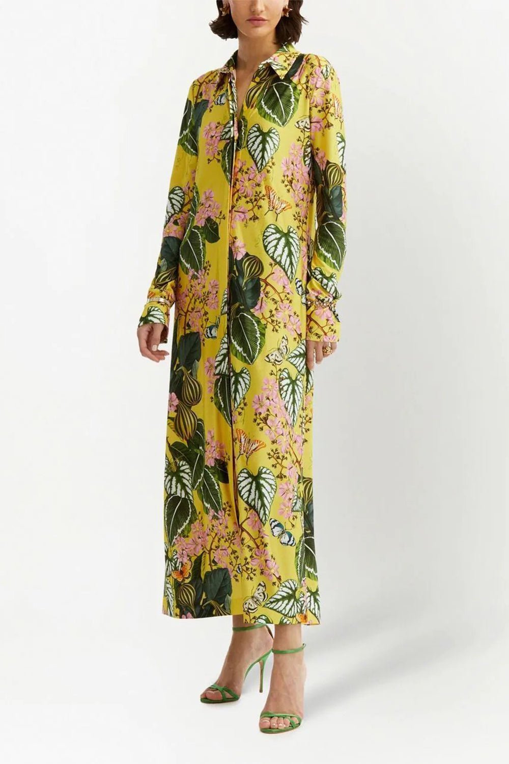 OSCAR DE LA RENTA-Button Front Blouse Dress-