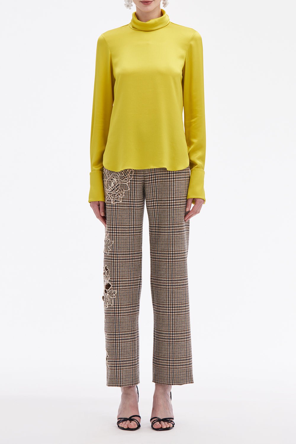 OSCAR DE LA RENTA-Mock Neck Blouse-