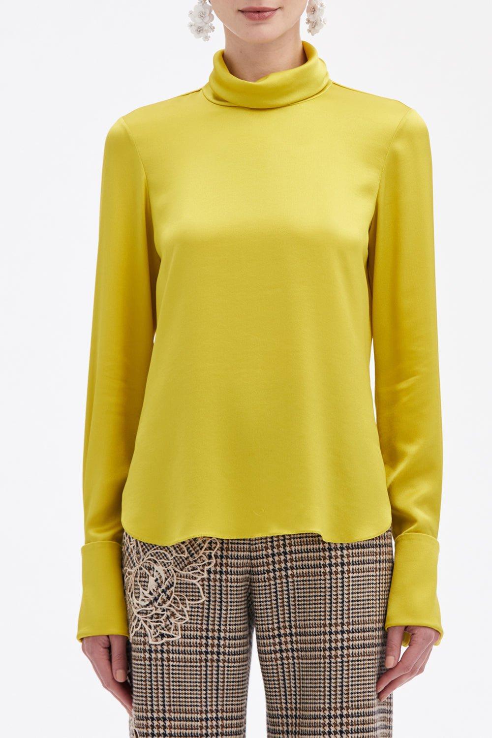 OSCAR DE LA RENTA-Mock Neck Blouse-