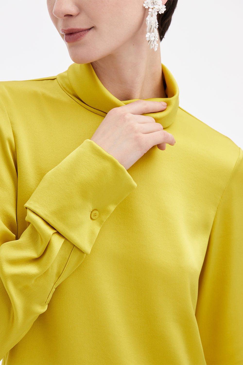 OSCAR DE LA RENTA-Mock Neck Blouse-