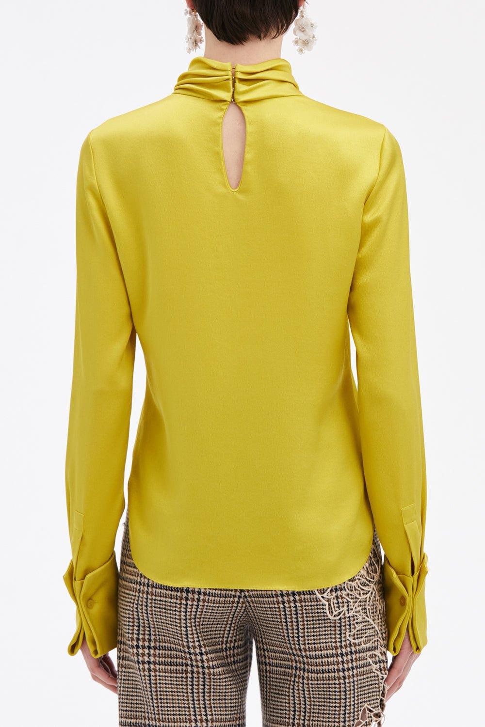 OSCAR DE LA RENTA-Mock Neck Blouse-