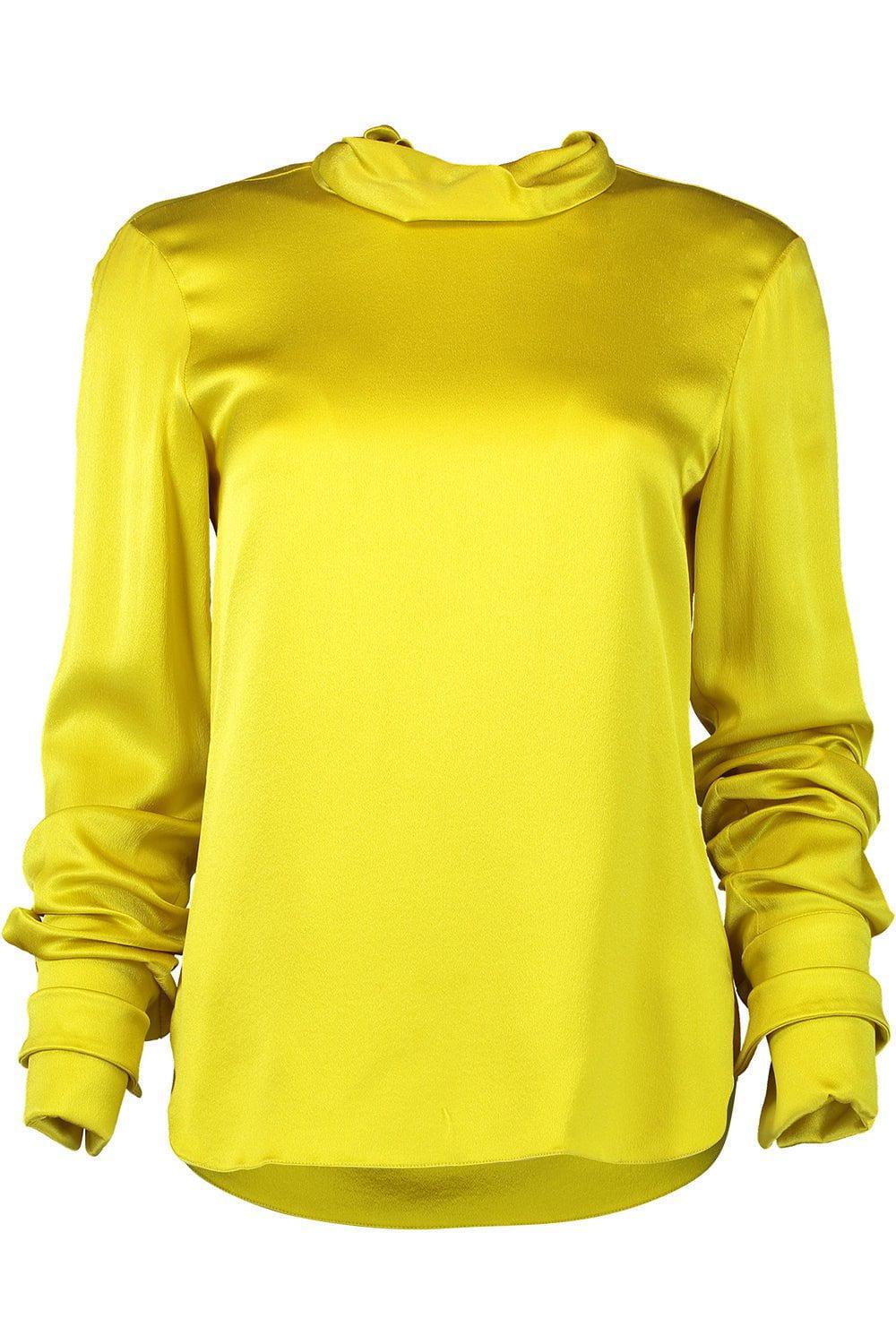 OSCAR DE LA RENTA-Mock Neck Blouse-