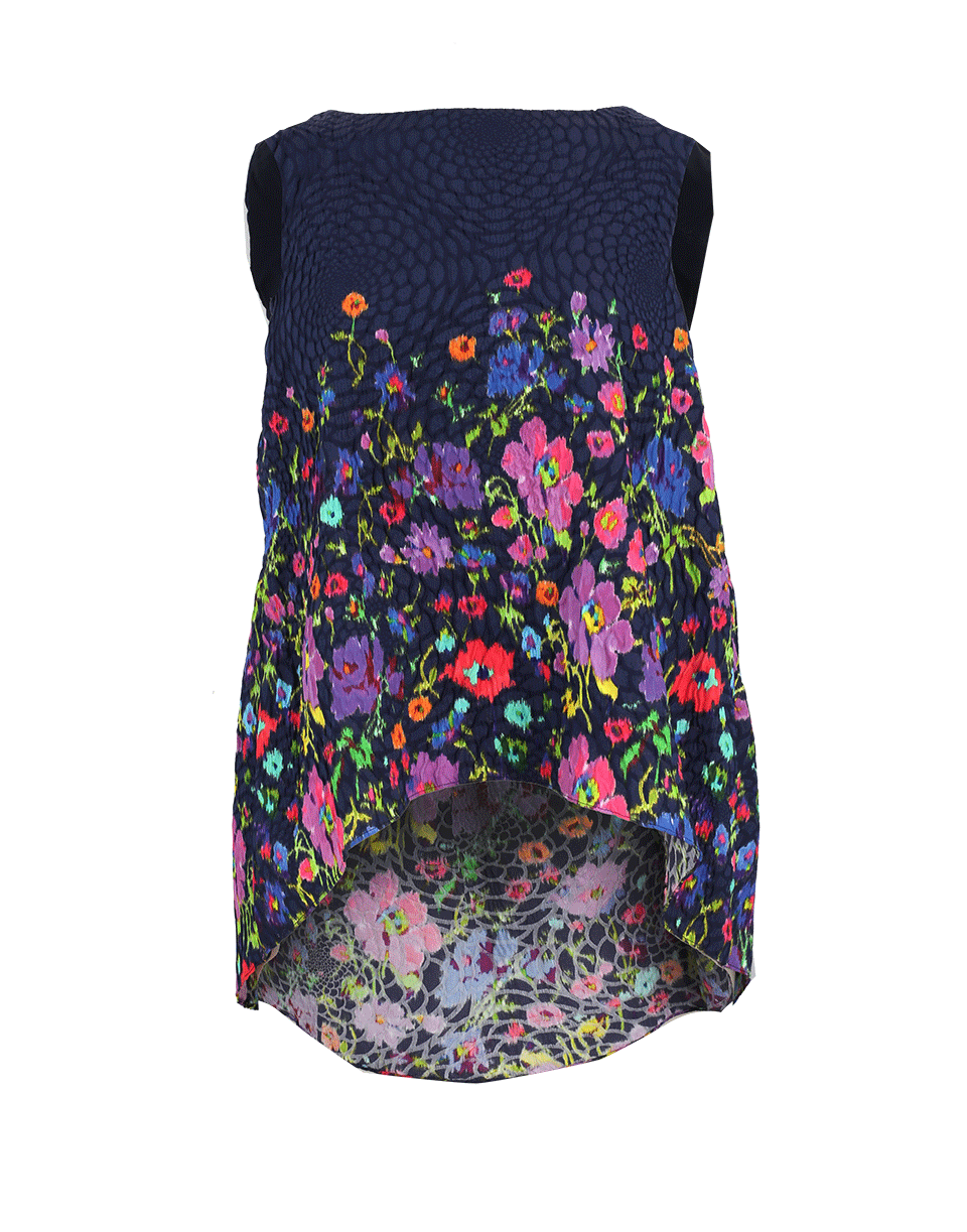 OSCAR DE LA RENTA-Hi Low Floral Top-