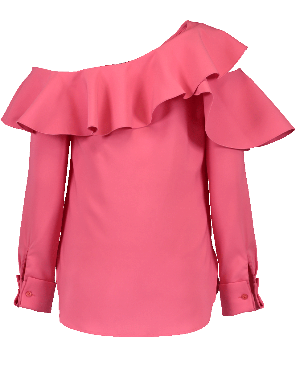 OSCAR DE LA RENTA-One Shoulder Blouse-