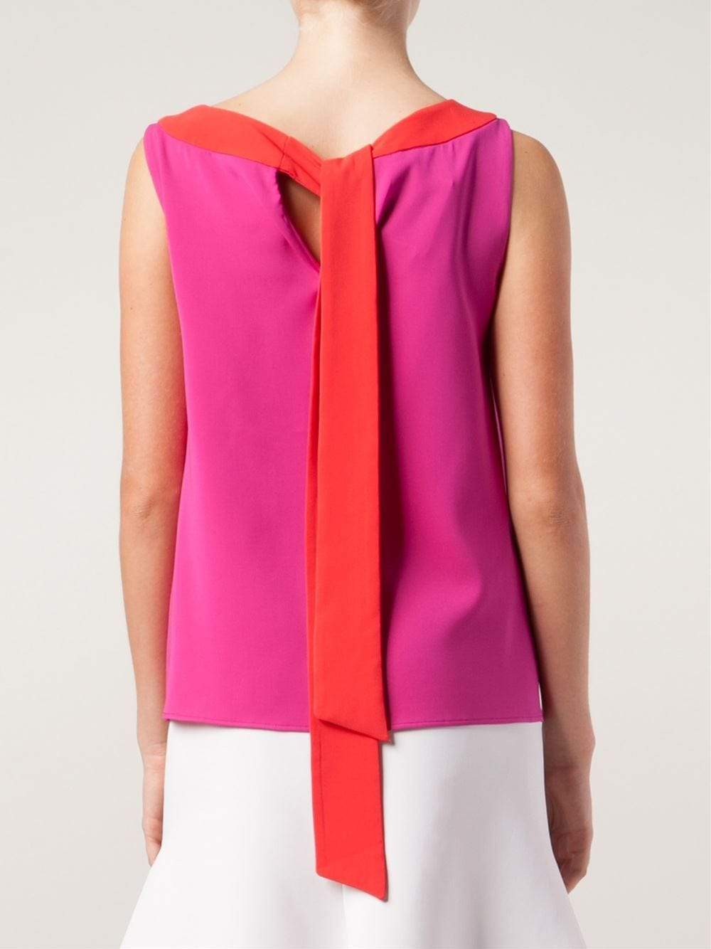 OSCAR DE LA RENTA-Tie Back Blouse-