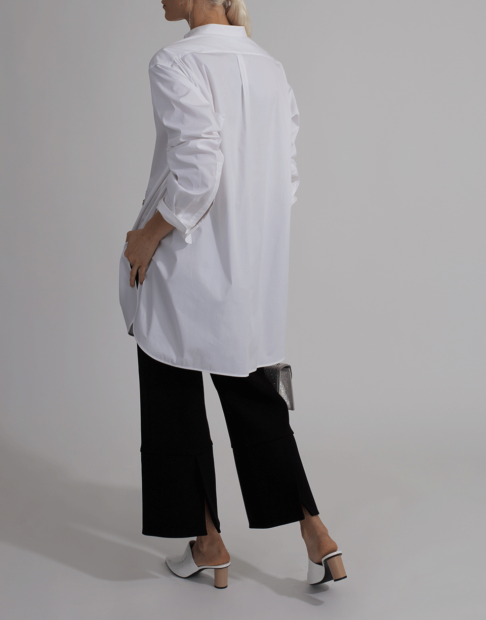 OSCAR DE LA RENTA-Silver Fern Embellished Blouse-